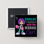 甲状腺がんが間違った女の子でめちゃくちゃになった.png 缶バッジ (正面&裏面)