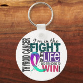 甲状腺がんとの闘い キーホルダー (正面)