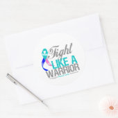 甲状腺がんのように戦う ラウンドシール (封筒)