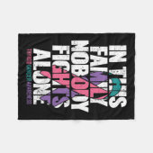 甲状腺がんの家族意識を支えるがん フリースブランケット (正面(横))