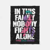 甲状腺がんの家族意識を支えるがん フリースブランケット (正面)