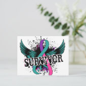 甲状腺がんを克服した人16人 ポストカード (スタンド正面)