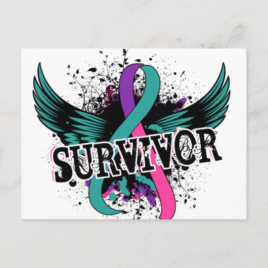 甲状腺がんを克服した人16人 ポストカード (正面)