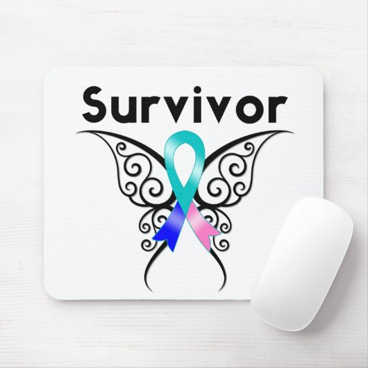 甲状腺がんを克服した部族蝶 マウスパッド (マウス)