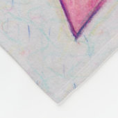 甲状腺がん啓発リボンアートブランケット フリースブランケット (角)