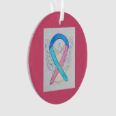 甲状腺がん啓発リボンエンジェルオーナメント オーナメント (正面)