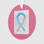 甲状腺がん啓発リボンエンジェルオーナメント オーナメント (正面)