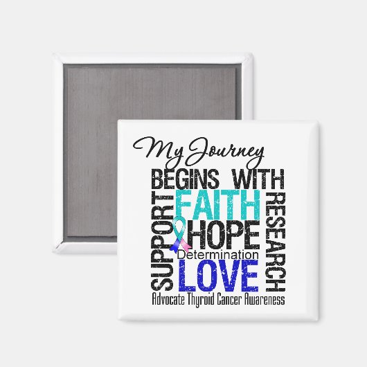 甲状腺がん私の旅は信仰から始まる マグネット (正面/裏面)