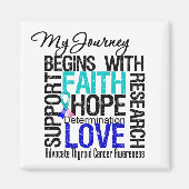 甲状腺がん私の旅は信仰から始まる マグネット (正面)