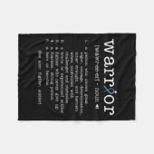 甲状腺がん認識サポーターのリボン フリースブランケット (正面(横))