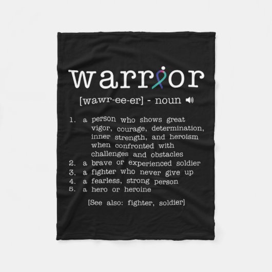 甲状腺がん認識サポーターのリボン フリースブランケット (正面)