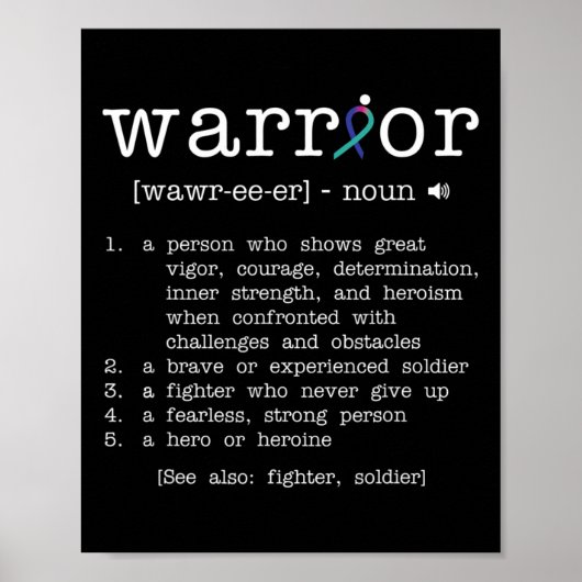 甲状腺がん認識サポーターのリボン ポスター (正面)