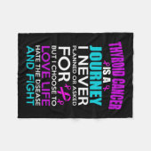 甲状腺がん認識 フリースブランケット (正面(横))