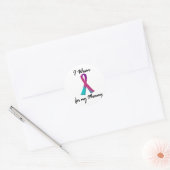 甲状腺がんI衣服甲状腺リボン1ママ ラウンドシール (封筒)