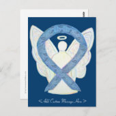 甲状腺ペイズリー認識度リボンエンジェルポストカード ポストカード (正面/裏面)