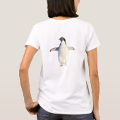 甲状腺機能低下症の認識度の蝶ワイシャツの女性 Tシャツ (裏面)