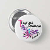 甲状腺疾患の蝶3.1 缶バッジ (正面&裏面)