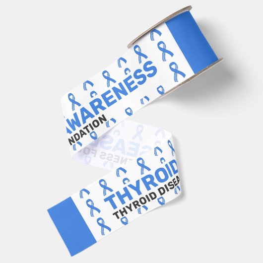 甲状腺疾患啓発パターンリボン グログランリボン (裏面)