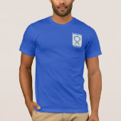 甲状腺疾患認識度ペイズリーブルーリボンティー Tシャツ (正面)