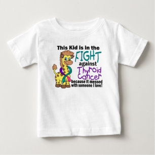 甲状腺癌に対する戦いの子供 ベビーTシャツ