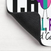 甲状腺癌のひよこによって行くティール(緑がかった色)、紫色およびピンク マウスパッド (コーナー)