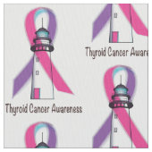 甲状腺癌の認識度のリボン ファブリック (クローズアップ)