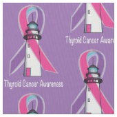 甲状腺癌の認識度のリボン ファブリック (クローズアップ)