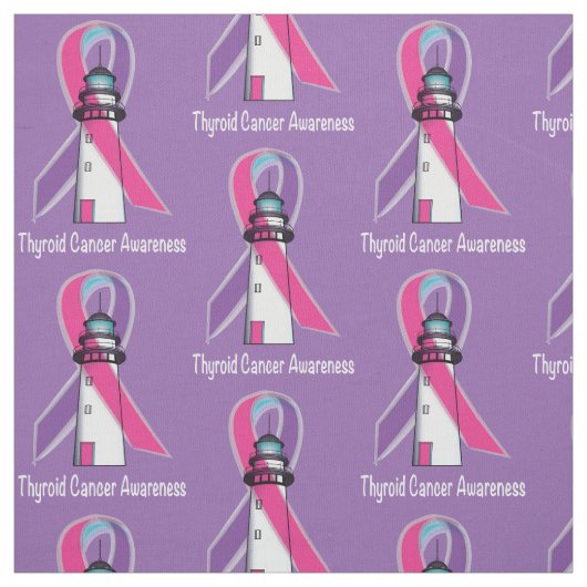 甲状腺癌の認識度のリボン ファブリック (見本)