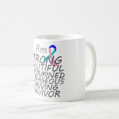 甲状腺癌私は強い生存者です コーヒーマグカップ (正面右)