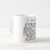 甲状腺癌私は強い生存者です コーヒーマグカップ (正面左)