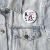 甲状腺癌私は私の娘43のためのリボンを身に着けています 缶バッジ (インサイチュ)
