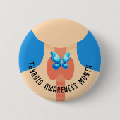 甲状腺認識度月 缶バッジ (正面)