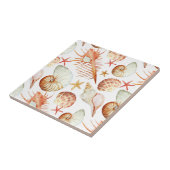 甲羅と蟹模様のサンゴ タイル (側面)