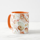 甲羅と蟹模様のサンゴ マグカップ (正面左)