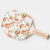 甲羅と蟹模様のサンゴ 卓球ラケット (横)