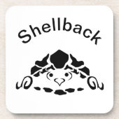 甲羅に隠れた怖い亀 コースター (正面)