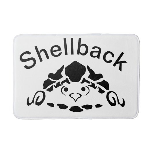 甲羅に隠れた怖い亀 バスマット (正面)