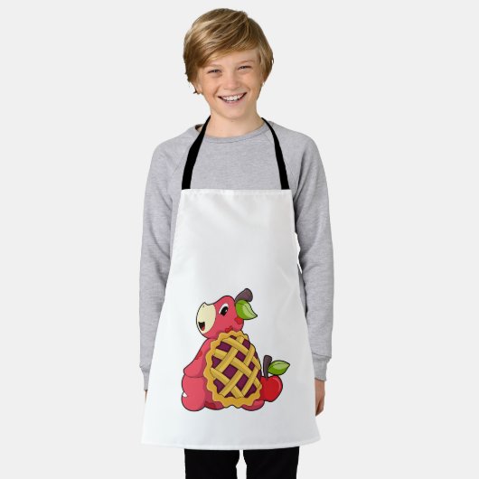 甲羅の付いた亀 エプロン (着用した状態)