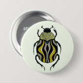 甲虫カッコいい昆虫芸術 缶バッジ (正面&裏面)