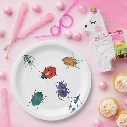 甲虫カラフル類 ペーパープレート (パーティー)