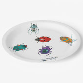 甲虫カラフル類 ペーパープレート (アングル)