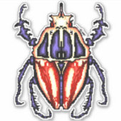 甲虫カラフル シール (正面)