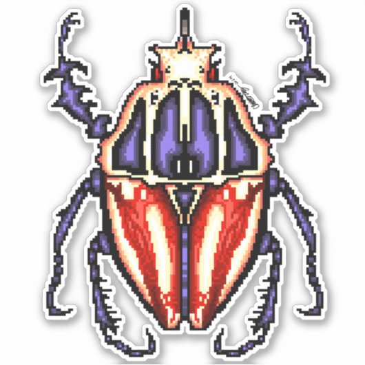 甲虫カラフル シール (正面)