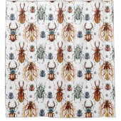 甲虫数々の色シャワーカーテン シャワーカーテン (正面)