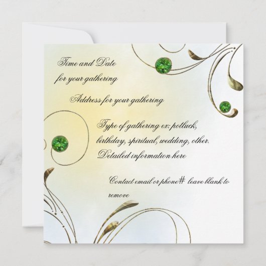 甲虫 招待状 (裏面)