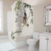 甲野楳嶺の枝の雀 シャワーカーテン (インサイチュ)