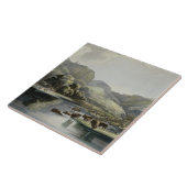 甲革ミズーリのバイソンそしてオオシカの群れは、地図をつくります タイル (側面)