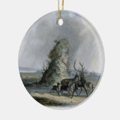 甲革ミズーリのプレート2のElkhornのピラミッド セラミックオーナメント (左)