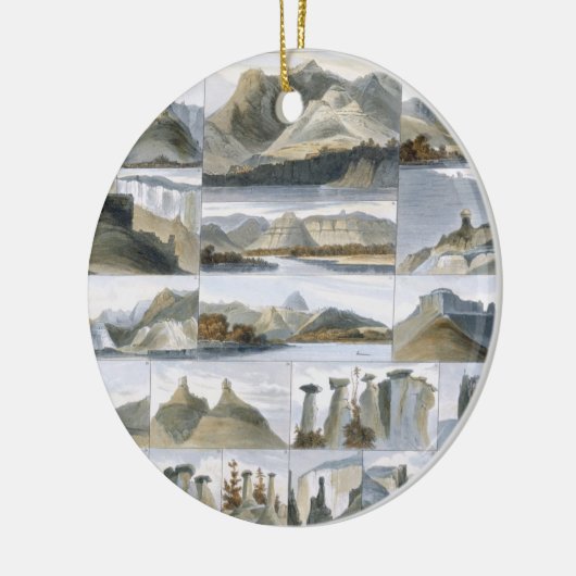 甲革ミズーリの驚くべき丘は、35 fをめっきします セラミックオーナメント (左)