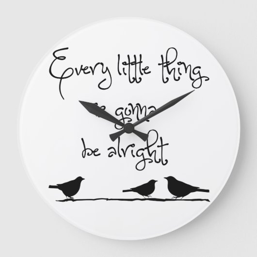 申し分なくあることを行くこと ラージ壁時計 (正面)